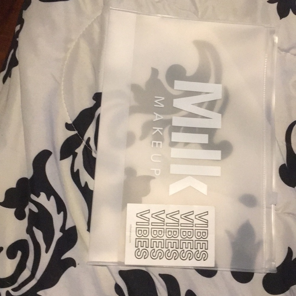 Milk makeup cosmetics bag and stickers